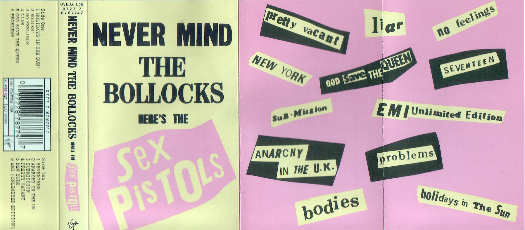 Never Mind The Bollocks Heres The Artwork Albums Sex Pistols